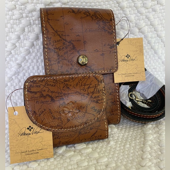 Patricia Nash Map Print Rivalta c/b & Canelli Coin Wallet Set. NWT - Picture 3 of 12
